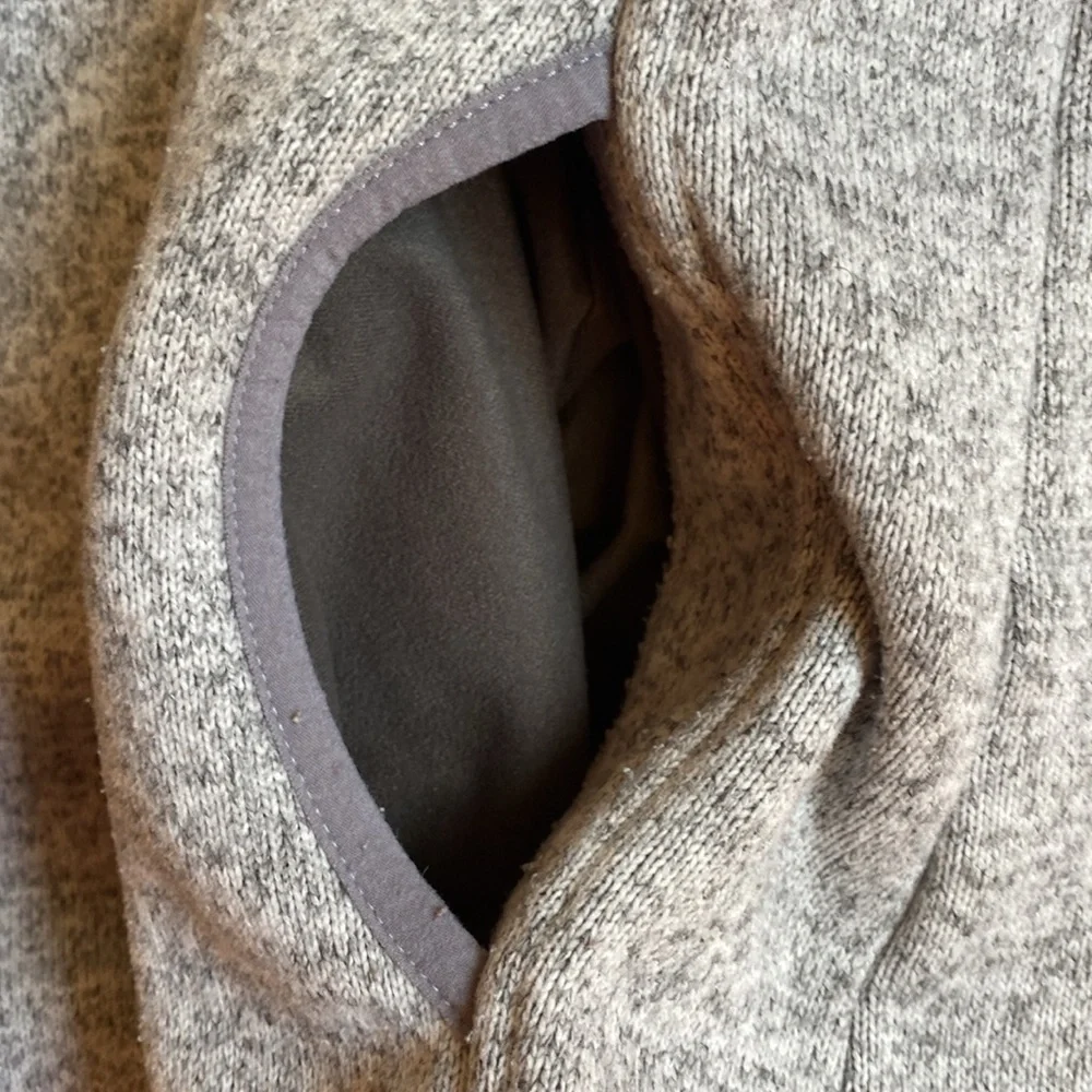 Women's L.L.Bean Sweater Fleece Pullover Size Medium Pewter Color - Picture 5 of 9